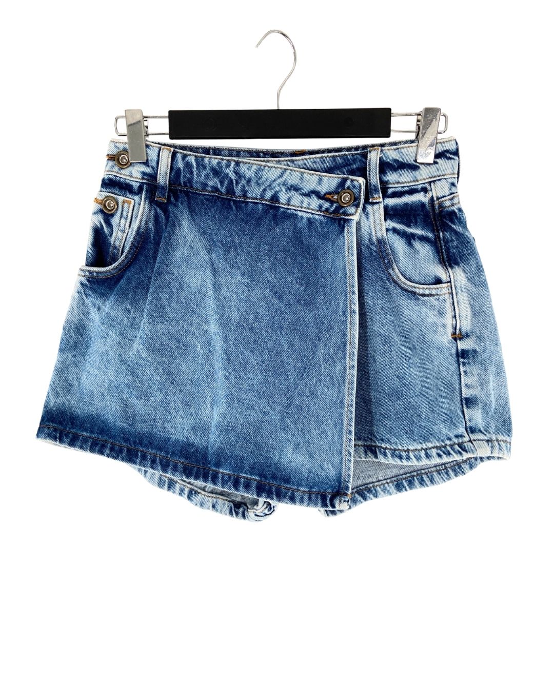 Skirt short en denim rigido