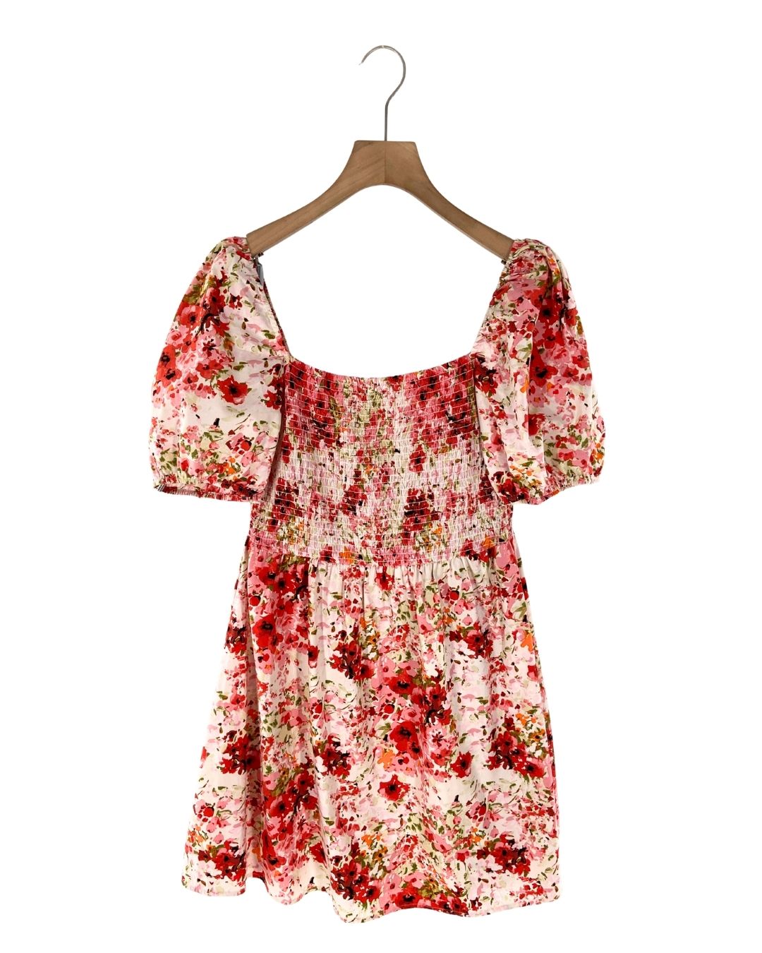 Vestido midi encauchado print