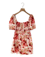 Vestido midi encauchado print