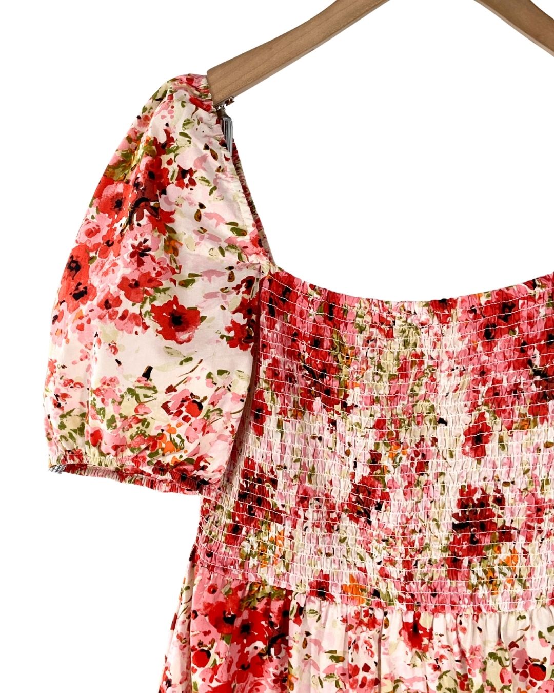 Vestido midi encauchado print