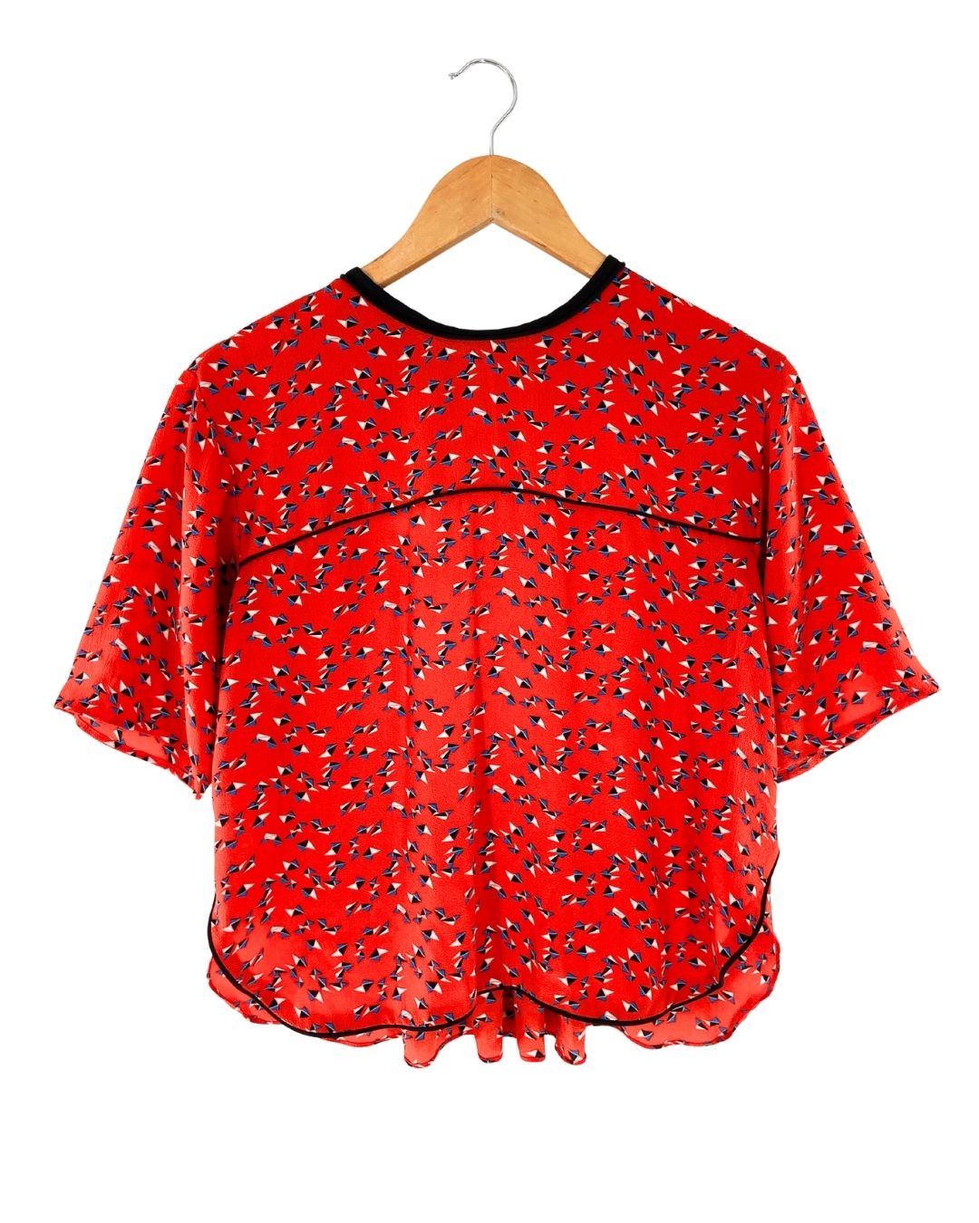 Blusa manga corta con textura