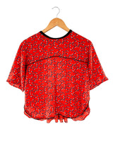 Blusa manga corta con textura