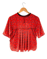 Blusa manga corta con textura