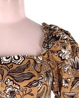 Blusa crop manga globo print