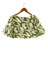 Blusa crop manga globo