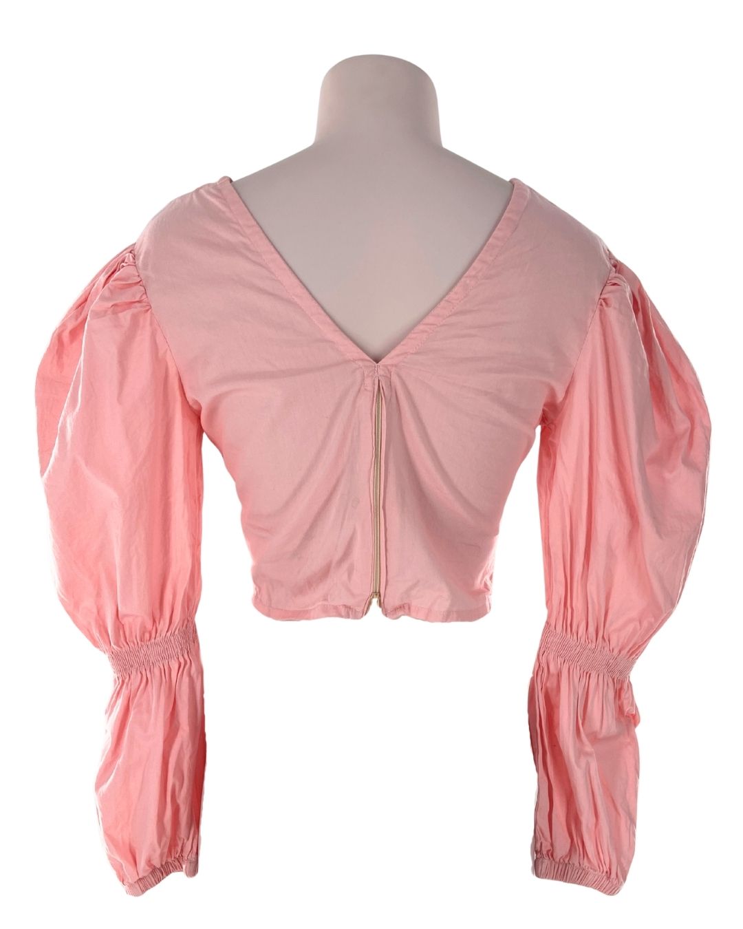 Blusa crop manga larga