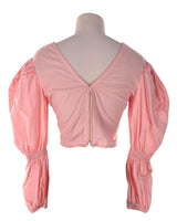 Blusa crop manga larga