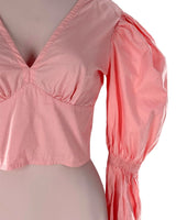 Blusa crop manga larga