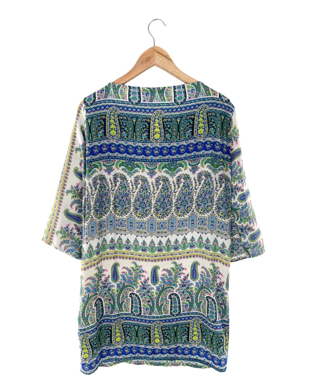 Vestido mini manga 3/4 print