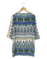 Vestido mini manga 3/4 print