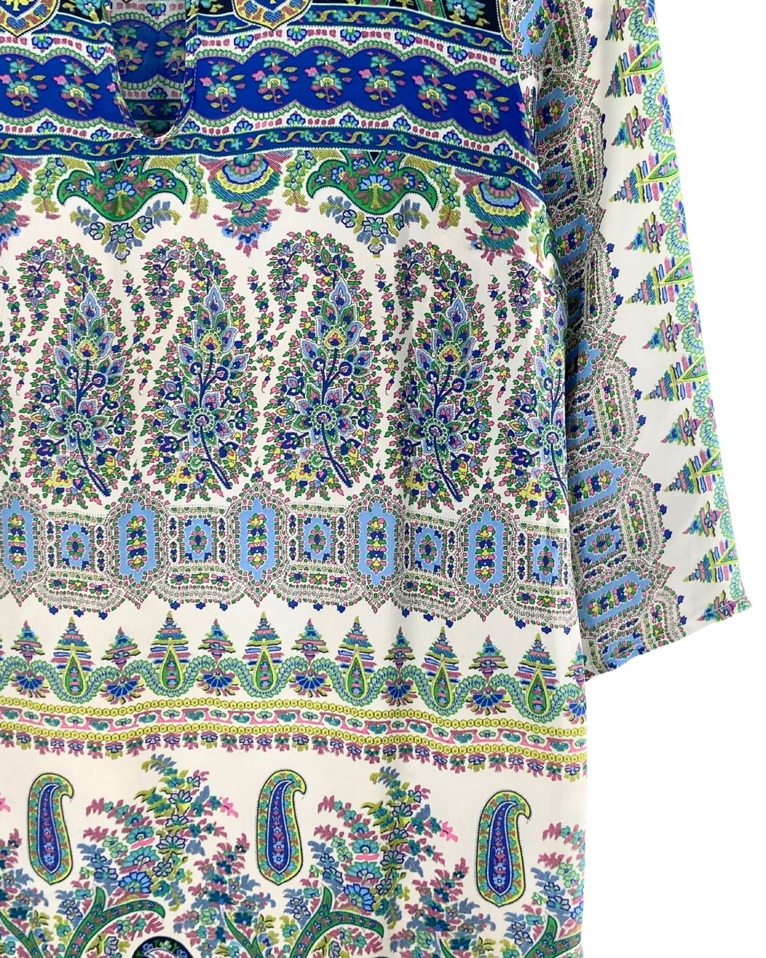 Vestido mini manga 3/4 print