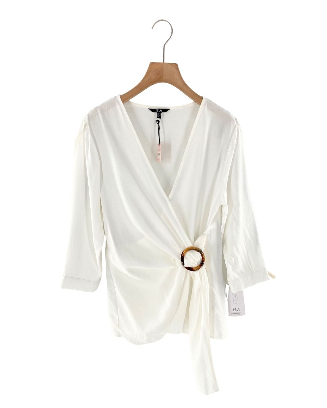Blusa con textura manga larga