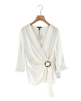 Blusa con textura manga larga