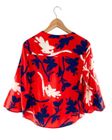 Blusa manga 3/4 print flores