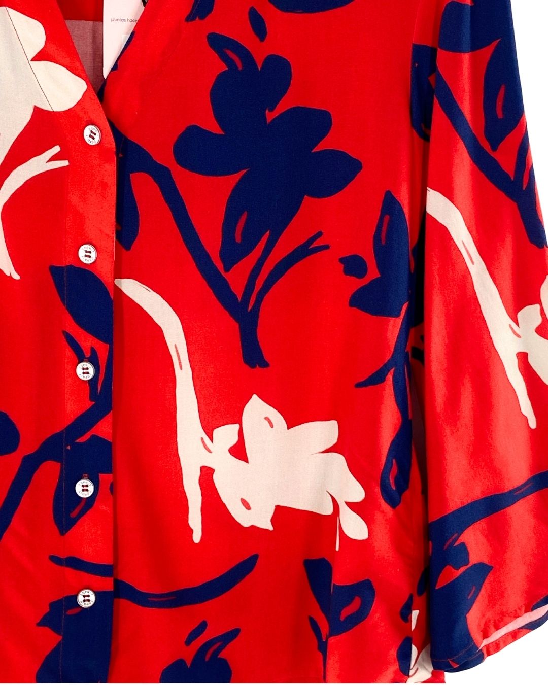 Blusa manga 3/4 print flores