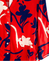 Blusa manga 3/4 print flores