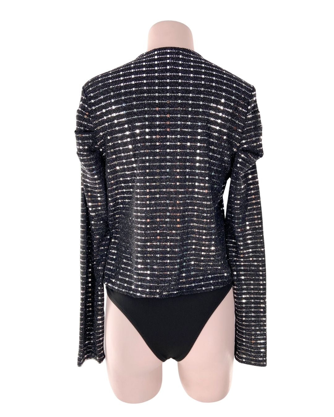 Body manga larga con apliques