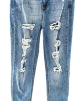Skinny jean destroyed