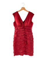 Vestido midi satinado en capas