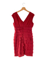 Vestido midi satinado en capas