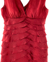 Vestido midi satinado en capas