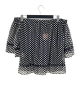 Blusa offshoulders print dots