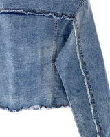 Chaqueta crop en denim