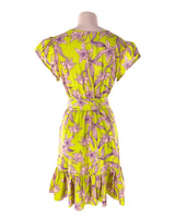 Vestido midi print flores