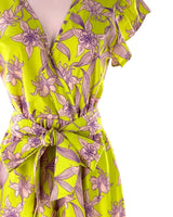 Vestido midi print flores