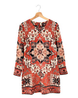 Vestido midi recto con textura