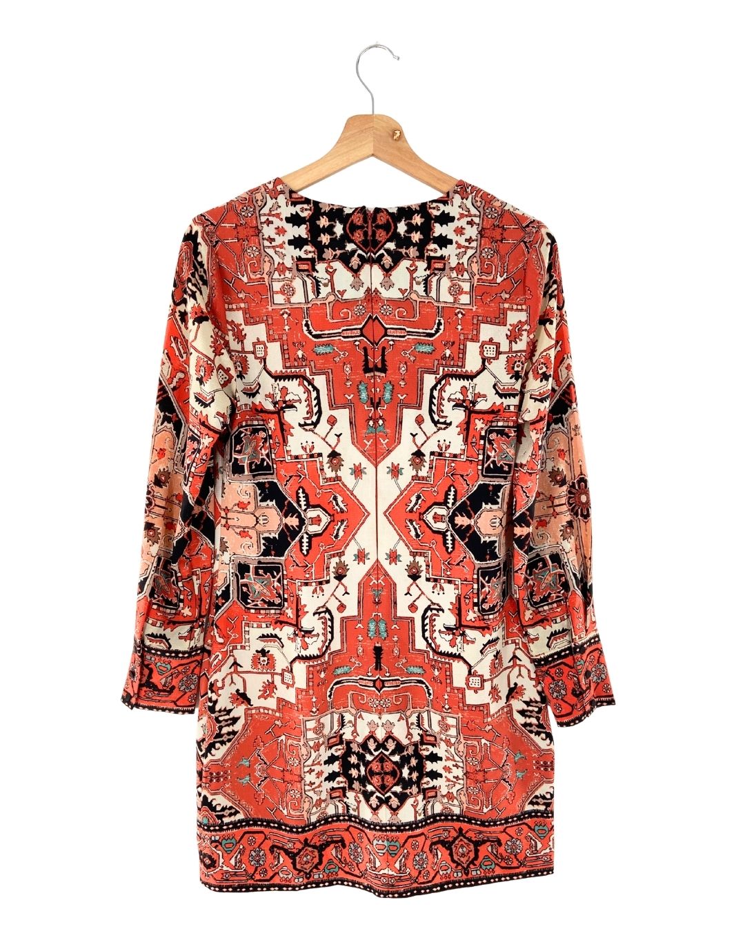 Vestido midi recto con textura