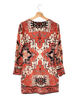 Vestido midi recto con textura