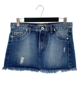 Falda mini en denim rígido