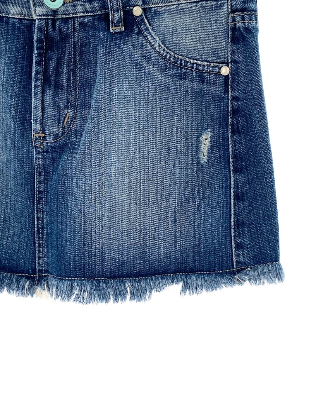 Falda mini en denim rígido