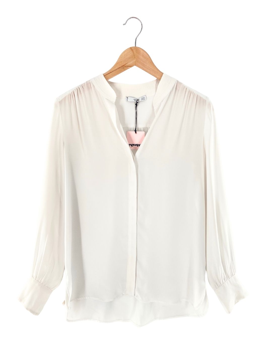 Camisa manga larga cuello mao