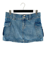 Falda mini cargo en denim