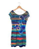 Vestido mini a franjas