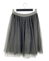 Falda midi de capas en mesh