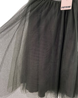 Falda midi de capas en mesh