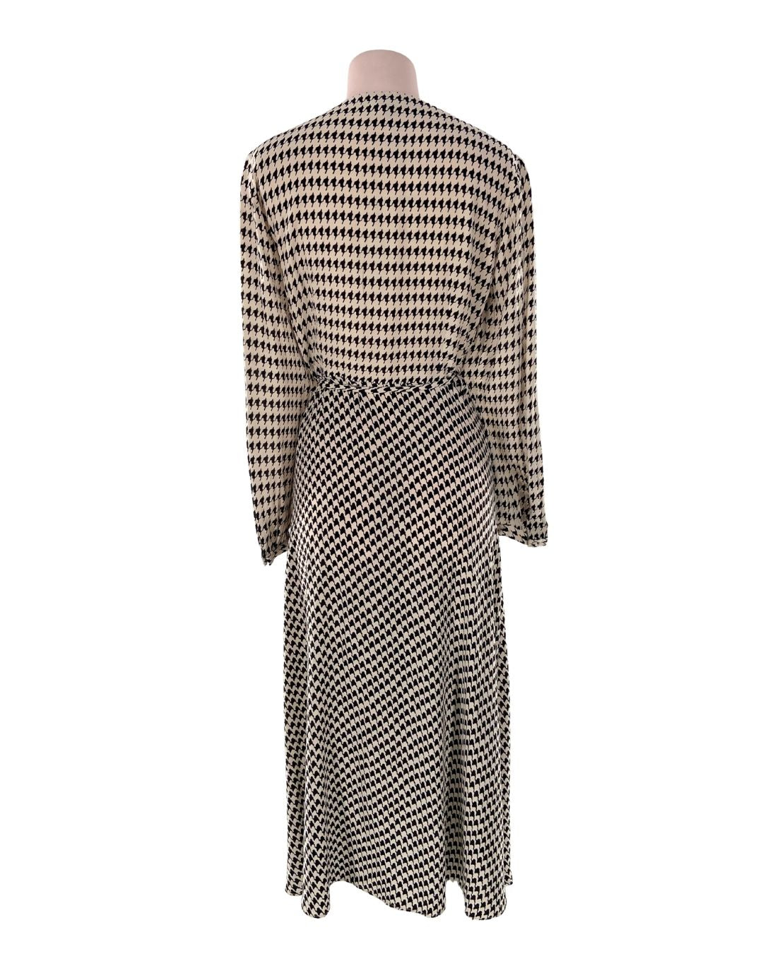 Vestido wrap manga larga print