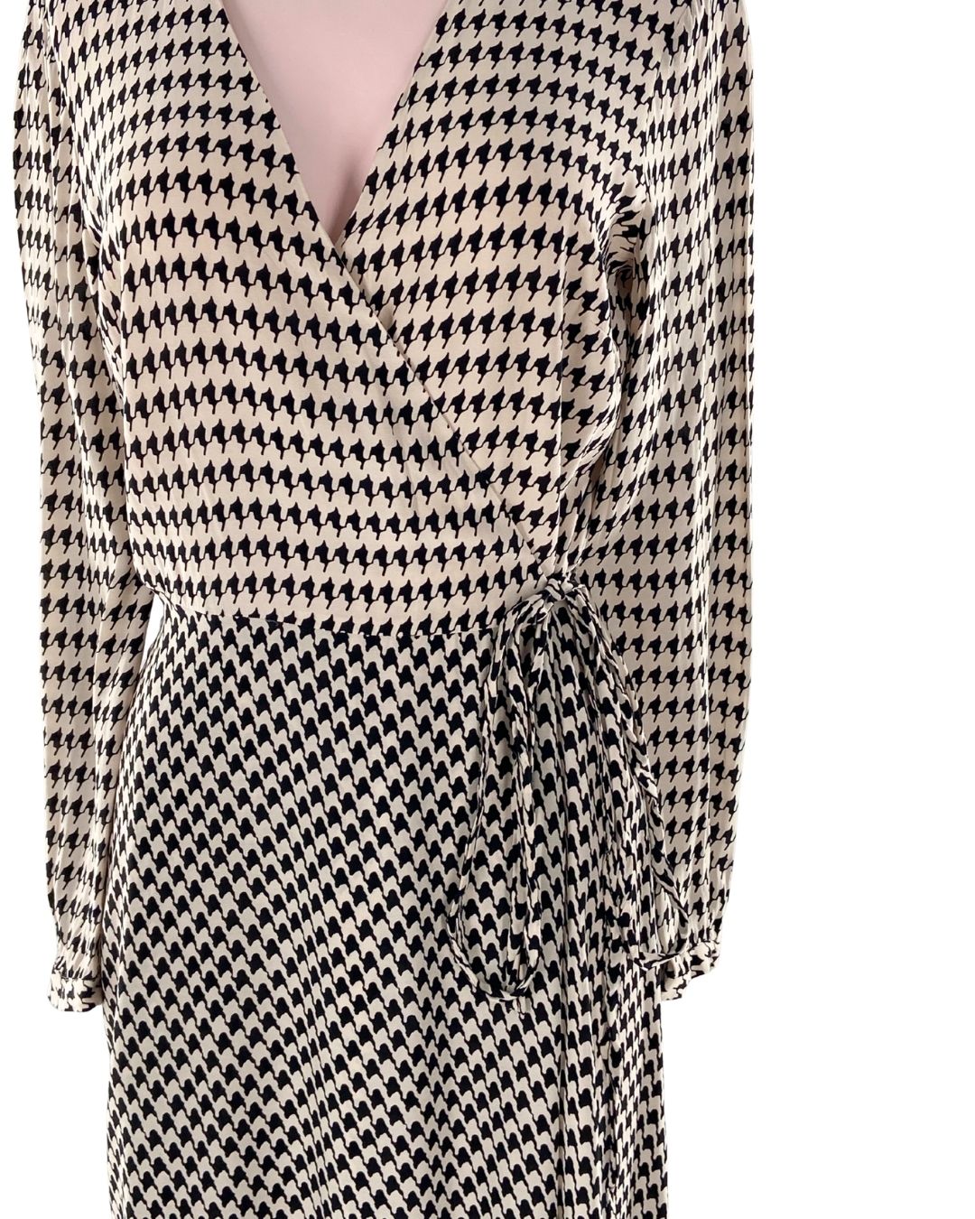 Vestido wrap manga larga print