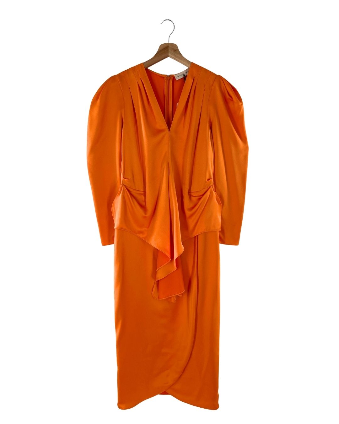 Vestido satinado con anudado