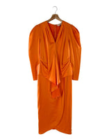 Vestido satinado con anudado