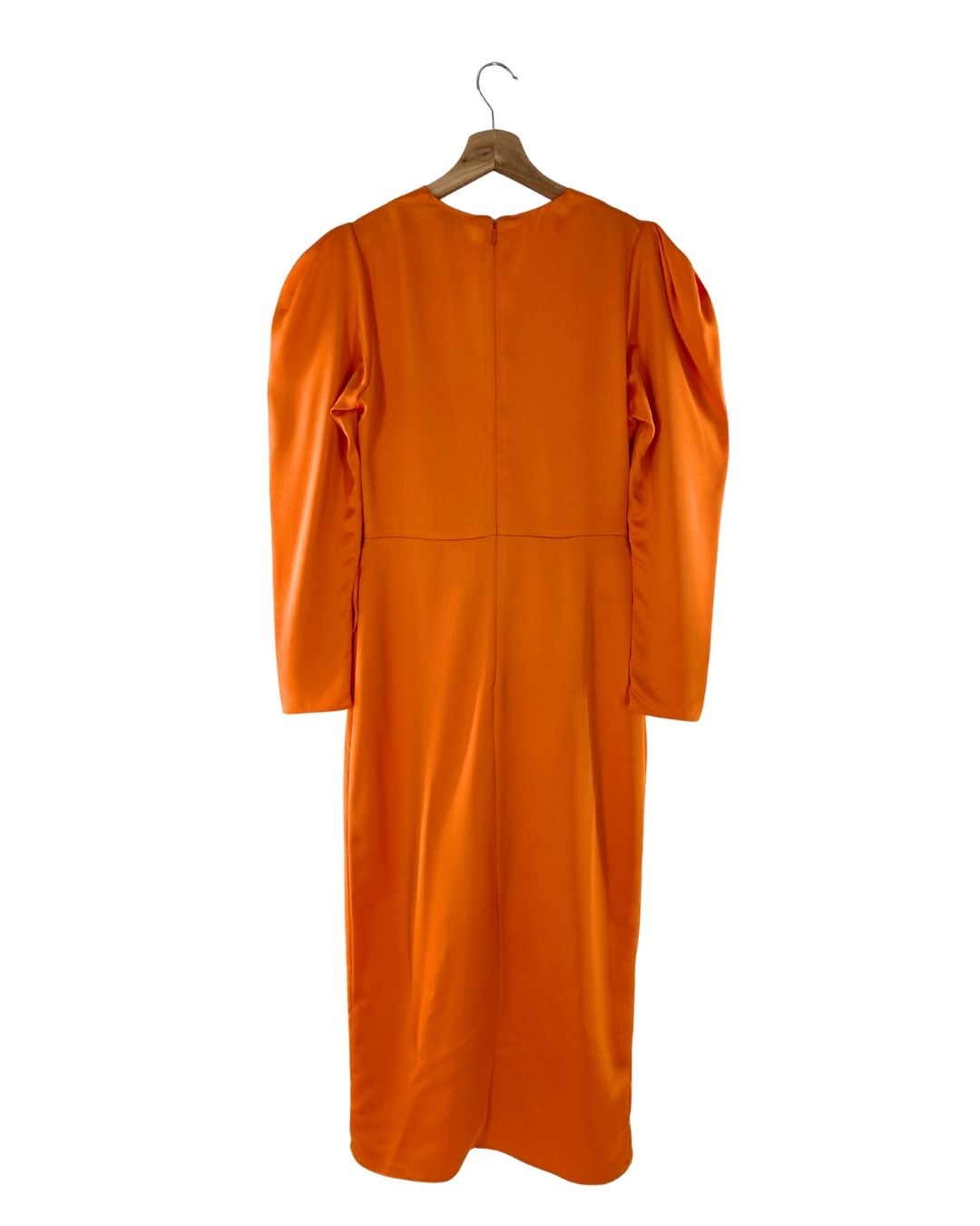 Vestido satinado con anudado