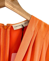 Vestido satinado con anudado