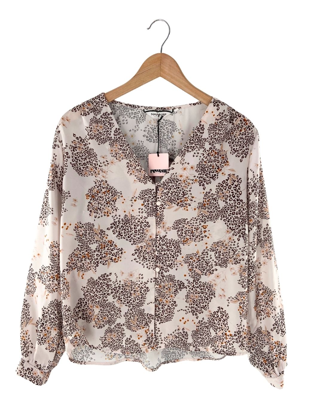 Blusa satinada manga larga