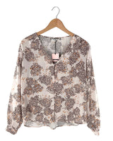 Blusa satinada manga larga