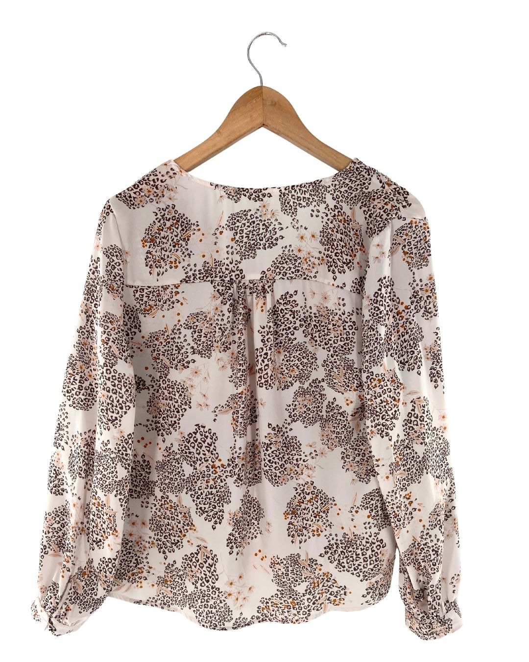 Blusa satinada manga larga