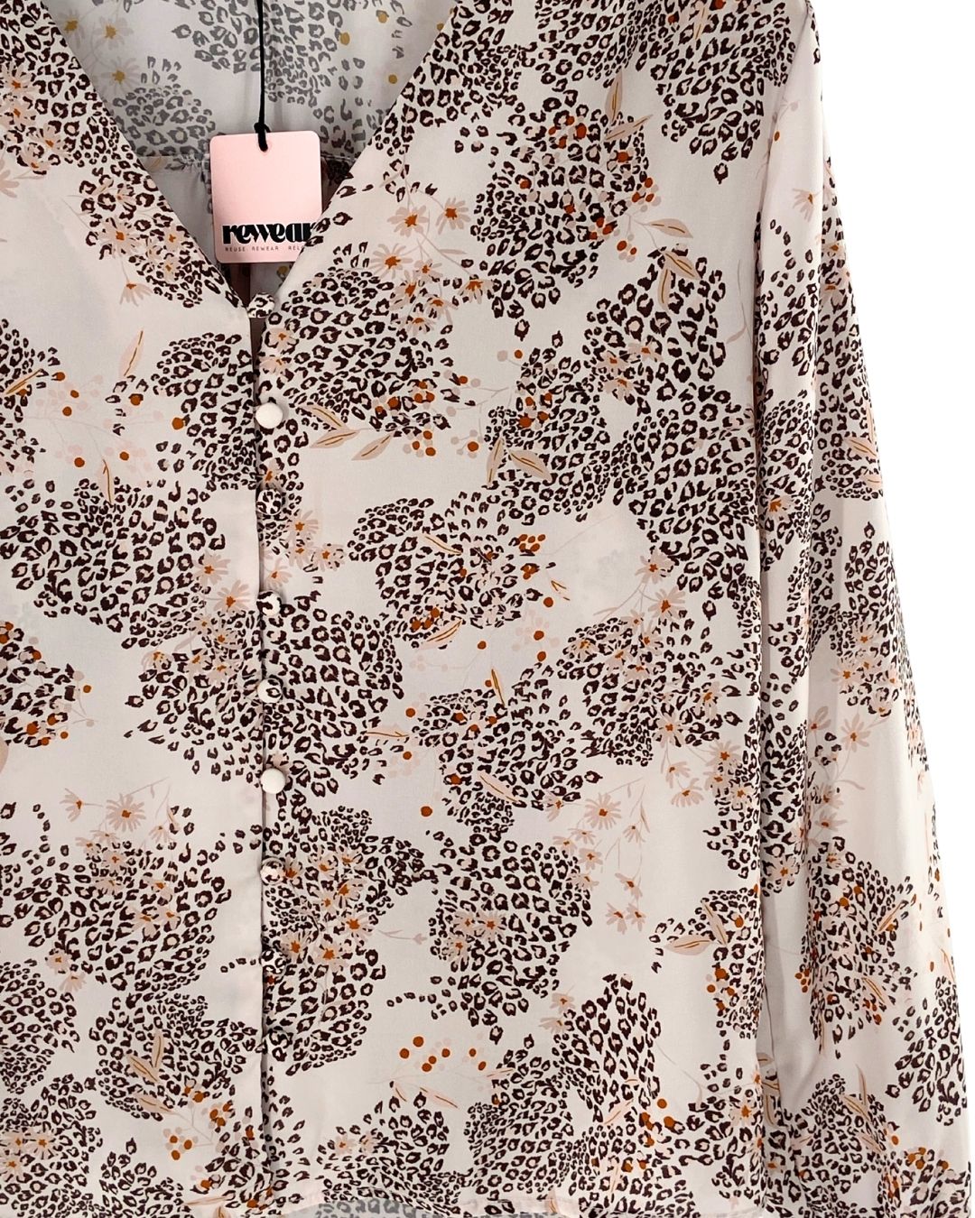 Blusa satinada manga larga