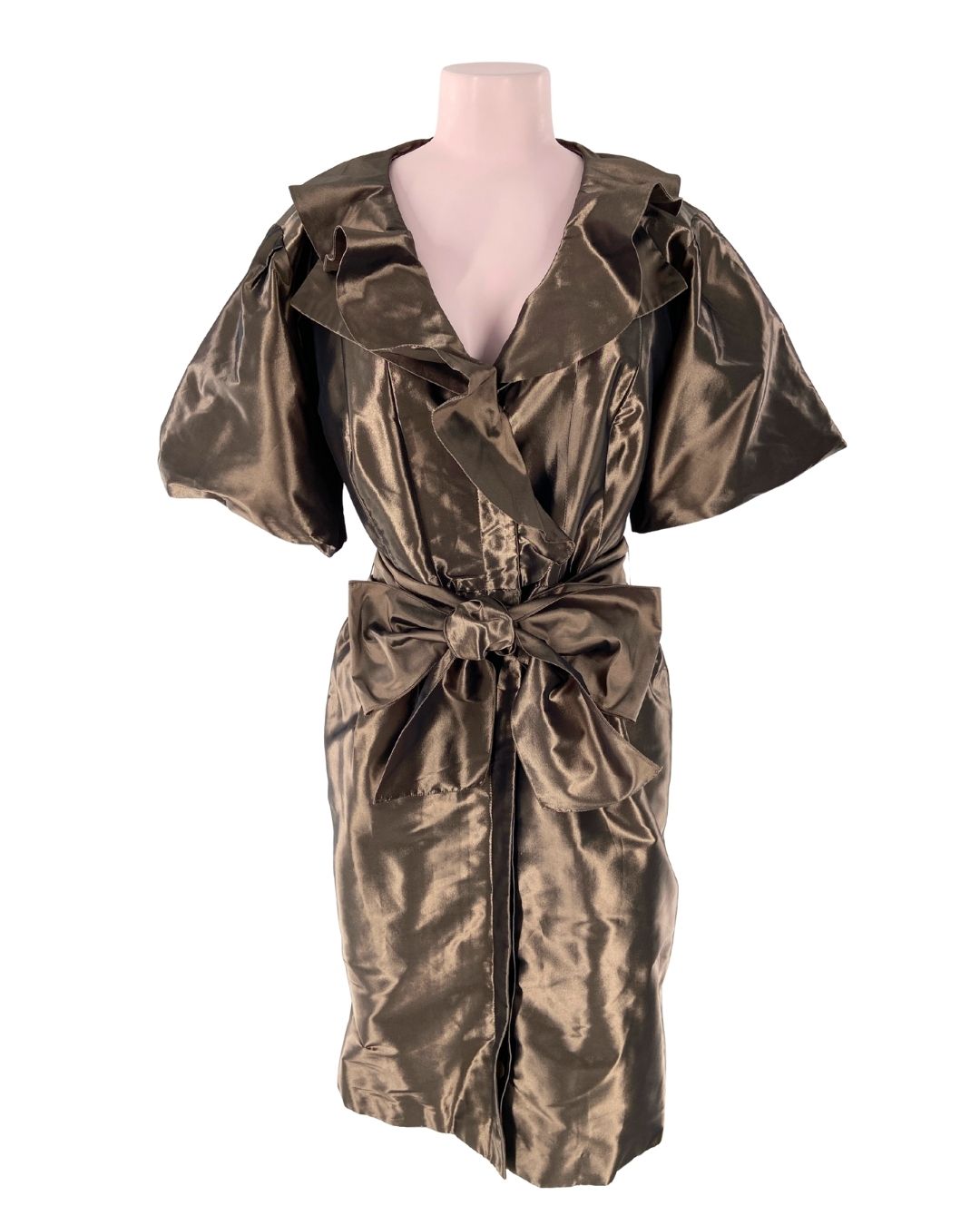 Vestido midi satinado